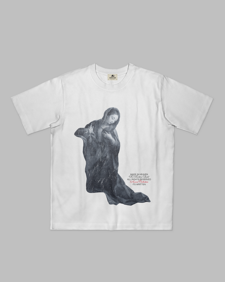 "Holy Mary" T-shirt — blanco